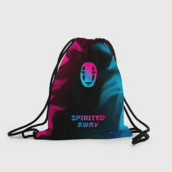 Рюкзак-мешок Spirited Away - neon gradient: символ, надпись, цвет: 3D-принт