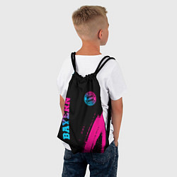Рюкзак-мешок Bayern - neon gradient: надпись, символ, цвет: 3D-принт — фото 2