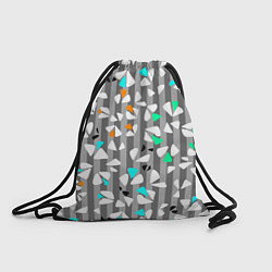 Рюкзак-мешок Abstract pattern on striped gray background, цвет: 3D-принт