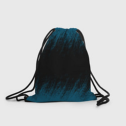 Рюкзак-мешок Синие штрихи на черном, цвет: 3D-принт