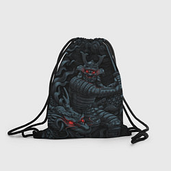 Мешок для обуви Демонический самурай с драконом