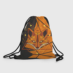 Рюкзак-мешок Голова лисы в мозаике, цвет: 3D-принт
