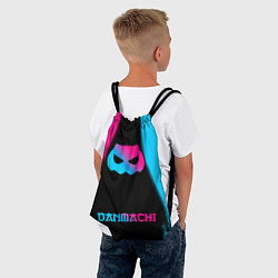 Рюкзак-мешок DanMachi - neon gradient: символ, надпись, цвет: 3D-принт — фото 2