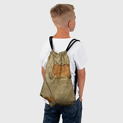 Рюкзак-мешок Старая рваная мешковина - авангард, цвет: 3D-принт — фото 2