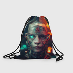 Рюкзак-мешок Девушка - киборг, цвет: 3D-принт