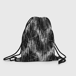 Рюкзак-мешок Черно-белые штрихи, зигзаг, цвет: 3D-принт