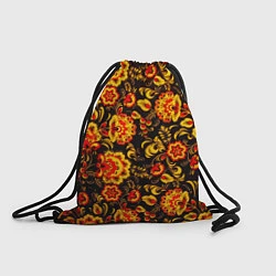 Рюкзак-мешок Хохлома роспись, цвет: 3D-принт