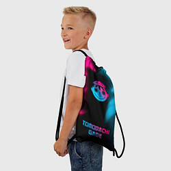 Рюкзак-мешок Tomodachi Game - neon gradient: символ, надпись, цвет: 3D-принт — фото 2