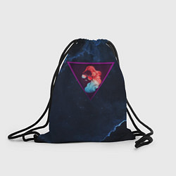 Рюкзак-мешок Неоновая девушка в треугольнике, цвет: 3D-принт
