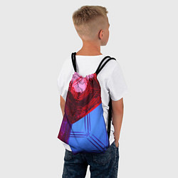 Рюкзак-мешок Ледяные кубы - Красный, синий, розовый, цвет: 3D-принт — фото 2