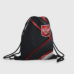 Рюкзак-мешок Герб России - объемные пластины на фоне, цвет: 3D-принт