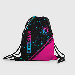 Рюкзак-мешок Chelsea - neon gradient: надпись, символ, цвет: 3D-принт