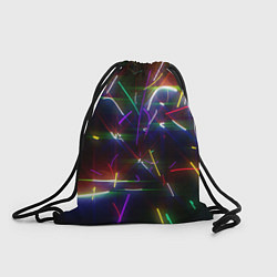 Рюкзак-мешок Разноцветные неоновые линии, цвет: 3D-принт