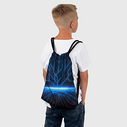 Рюкзак-мешок Цифровые молнии, цвет: 3D-принт — фото 2
