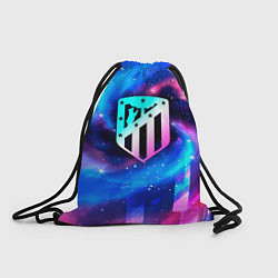 Рюкзак-мешок Atletico Madrid неоновый космос, цвет: 3D-принт