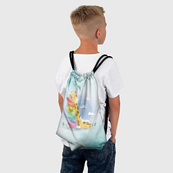 Рюкзак-мешок Жираф спит, цвет: 3D-принт — фото 2