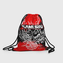 Рюкзак-мешок Самурай - Маска Они - киберпанк, цвет: 3D-принт