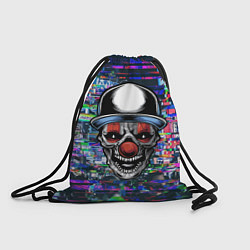 Рюкзак-мешок Злой клоун на фоне городской рекламы, цвет: 3D-принт