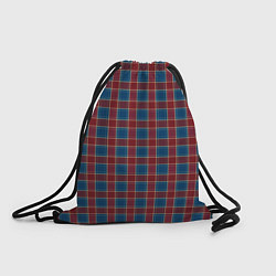 Рюкзак-мешок Красно синий клетчатый узор Шотландка, цвет: 3D-принт
