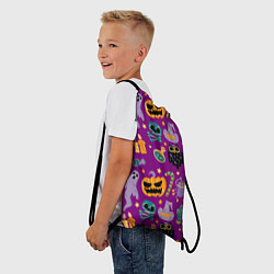 Рюкзак-мешок Happy Halloween - holiday pattern, цвет: 3D-принт — фото 2