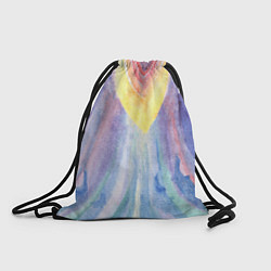Рюкзак-мешок Акварельная абстракция перья Жар-птицы, цвет: 3D-принт