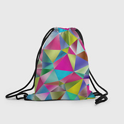 Рюкзак-мешок Радужные трехмерные треугольники, цвет: 3D-принт