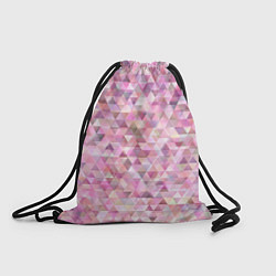 Рюкзак-мешок Абстрактное множество розовых и фиолетовых треугол, цвет: 3D-принт