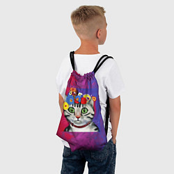 Рюкзак-мешок Кошка Фриды Кало из нейросети, цвет: 3D-принт — фото 2