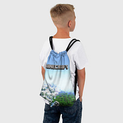 Рюкзак-мешок Зимний пейзаж - Майнкрафт, цвет: 3D-принт — фото 2