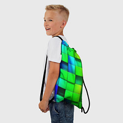 Рюкзак-мешок Цветные неоновые кубы, цвет: 3D-принт — фото 2