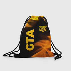 Рюкзак-мешок GTA - gold gradient: надпись, символ, цвет: 3D-принт