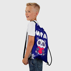 Рюкзак-мешок Ира панда с сердечком, цвет: 3D-принт — фото 2