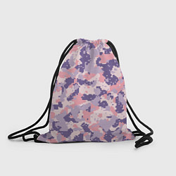 Рюкзак-мешок Цифровой камуфляж - сине-фиолетовый, цвет: 3D-принт