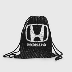 Рюкзак-мешок Honda с потертостями на темном фоне, цвет: 3D-принт