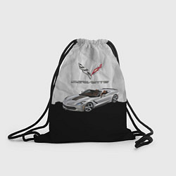 Рюкзак-мешок Chevrolet Corvette - motorsport, цвет: 3D-принт