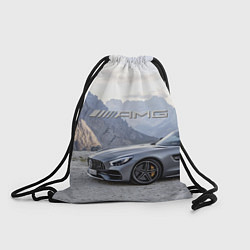 Рюкзак-мешок Mercedes AMG V8 Biturbo cabriolet - mountains, цвет: 3D-принт