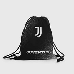 Рюкзак-мешок Juventus sport на темном фоне: символ, надпись, цвет: 3D-принт