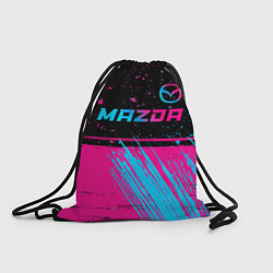 Рюкзак-мешок Mazda - neon gradient: символ сверху, цвет: 3D-принт