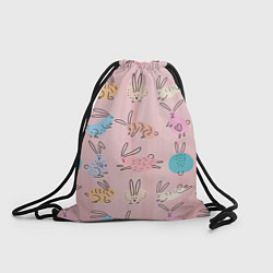 Рюкзак-мешок Много кроликов, цвет: 3D-принт