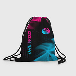 Рюкзак-мешок Daewoo - neon gradient: надпись, символ, цвет: 3D-принт