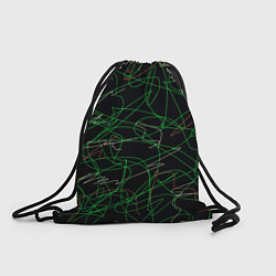 Рюкзак-мешок Абстракция яркие нити неон, цвет: 3D-принт