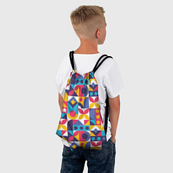 Рюкзак-мешок Геометрический орнамент Паттерн, цвет: 3D-принт — фото 2