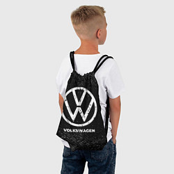 Рюкзак-мешок Volkswagen с потертостями на темном фоне, цвет: 3D-принт — фото 2