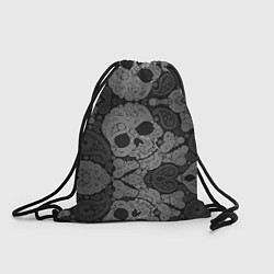 Рюкзак-мешок Абстрактные черепа пейсли, цвет: 3D-принт