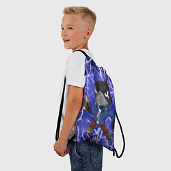 Рюкзак-мешок Кроу из Бравл Старс и молнии, цвет: 3D-принт — фото 2