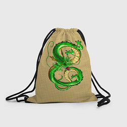 Рюкзак-мешок Зелёный дракон в форме цифры 8, цвет: 3D-принт