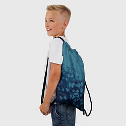 Рюкзак-мешок Абстракция синий, цвет: 3D-принт — фото 2