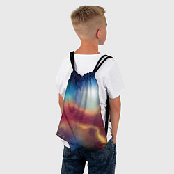 Рюкзак-мешок Многогранное космическое пространство - яркая звез, цвет: 3D-принт — фото 2
