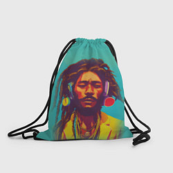 Рюкзак-мешок В стиле Боба Марли и регги, цвет: 3D-принт