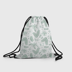 Рюкзак-мешок Шишки и веточки - Новый год, цвет: 3D-принт